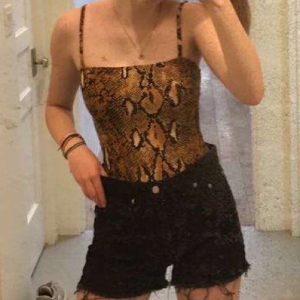 snakeskin body suit